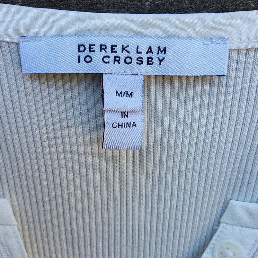 10 Crosby Derek Lam White Blouse Size Medium - Picture 2 of 9